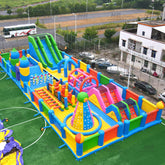 NB-OB057 Outdoor Giant Inflatable Big Bounce Theme Outdoor Park Playground Inflatable castle slide combo Inflatable obstacle course