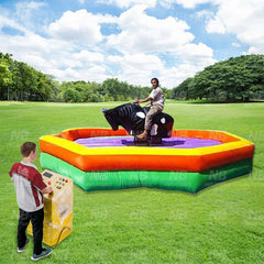 NG-SG052  Commercial Rodeo bull ride machine control inflatable mechanical bull quality rides adults kids  inflatable sport game for party