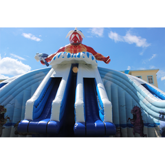 NB-SL035 Commercial Kids Double Lane Water Slide Inflatable Water Slides Pools For Sale