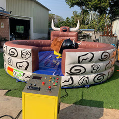 NG-SG045  Commerciale rodeo bull ride sport games controls adult jeux gonflables  inflatable mechanical bull for carnival