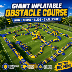 NB-WP028 Commercial Inflatable Water Park Equipment Floating Obstacle Course with Slides and Climbing Challenges