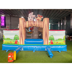 NB-BC084 Farm theme bouncy castle outdoor bounce house for party inflatable bouncer with blower commercial jumping castle