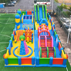 NB-OB057 Outdoor Giant Inflatable Big Bounce Theme Outdoor Park Playground Inflatable castle slide combo Inflatable obstacle course