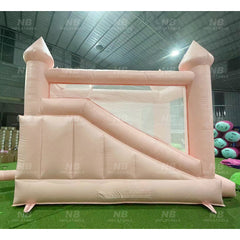 NB-WH013 Commercial Happy Party Kids Outdoor Mini White Inflatable Bounce House Children Moonwalk White Jumping Castle with ball pit