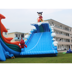NB-SL038 Factory customized kids heavy duty waterslides marble double lane inflatable palm tree water slide for adult