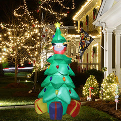 NB-CT025 Outdoor Christmas Decoration 1.8m Inflatable Blow Ups Christmas Tree Decor Santa Claus Dolls with Led Lights for Party