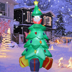 NB-CT025 Outdoor Christmas Decoration 1.8m Inflatable Blow Ups Christmas Tree Decor Santa Claus Dolls with Led Lights for Party