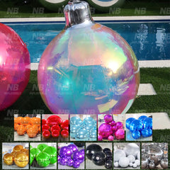 NB-MB022 Giant Inflatable Gold  Ball Big Shiny Balls Reflective PVC Mirror Balloon Sphere Outdoor Christmas Orbs Party Wedding Decoration