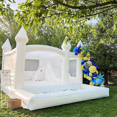 NB-WH009 White Wedding Jumping Bouncer Castle Custom White Wedding Bounce House Inflatable for Kid
