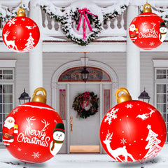 NB-CT021 Snowman Inflatable Hanging Ball Outdoor Wall Christmas Decoration Inflatable Christmas Ball