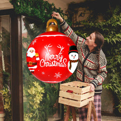 NB-CT021 Snowman Inflatable Hanging Ball Outdoor Wall Christmas Decoration Inflatable Christmas Ball