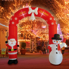 NB-CT022 Christmas Inflatable Arch Blow up Xmas Claus Snowman Inflatable Arch for Outdoor Holiday Christmas Decoration