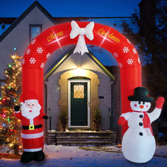 NB-CT022 Christmas Inflatable Arch Blow up Xmas Claus Snowman Inflatable Arch for Outdoor Holiday Christmas Decoration