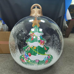 NB-CT020 Inflatable Ornaments Balls Outdoor 24Inch Christmas PVC Inflatable Decorated Ball 2 in 1