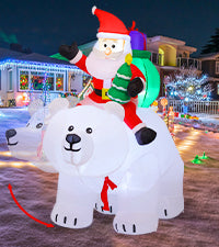 NB-CT028 Inflatable Christmas Santa Claus Model Decoration Inflatable Cartoon Character for Xmas Decoration