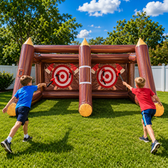 NG-SG094 Commercial Inflatable Axe Throwing Game with Foam Axes & Air Blower | Custom Size, Custom Graphics & Free Design Service
