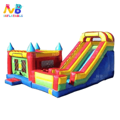 NB-BC008 Customized commercial inflatable bounce house combo slide inflatable bouncy castle inflatable jumping house with slide