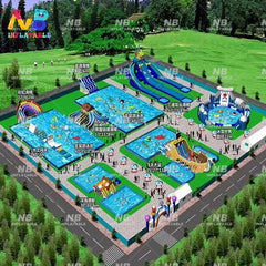 NB-LW013 Playground Manufacturer Water Park Slide Customize Inflatable Land Theme Park