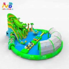 NB-LW028 Adult playground giant factory PVC kid outdoor swimming pool amusement equipment inflatable theme water park with slide for land