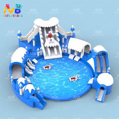 NB-LW036 Inflatable play ground inflatable water park slide land inflatable ground water park for adults