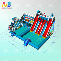 NB-LW041 Outdoor water park playground inflatable ground water park inflatable water amusement park