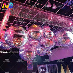 NB-MB003 Hanging inflatable mirror ball mirror balloon giant mirror sphere gold/silver ball for decoration