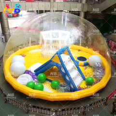 NB-MBP004 Kids Inflatable crystal palace transparent giant bubble house whale island million ocean ball pool children's playground