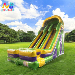 NB-SL011 Commercial inflatable dry slide 18ft 20ft double lane slides inflatable house water slide for kids adults with blower