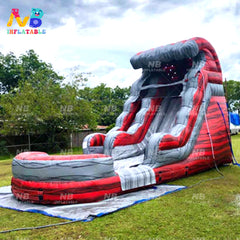 NB-SL016 Giant PVC Tarpaulin Tropical Theme Wet/Dry Dual Use Commercial Inflatable Water Slide For Kid Bounce Adult Party Rental