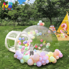 NB-TE001 Outdoor Giant Transparent Inflatable Crystal Dome Bubble Tent Heated Inflatable Bubble Tent With Balloons