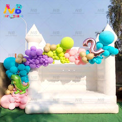 NB-WH004 White inflatable wedding bounce castle wedding bouncer wedding bouncy castle bounce house