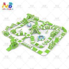 NB-WP010  Inflatable Water Park Obstacle Course For Sale Large Outdoor PVC Trampoline Lake Commercial Water Park Manufacturer