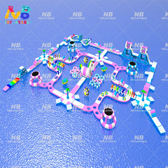 NB-WP022 Inflatable Floating water park obstacle course Amusement Park For Adult