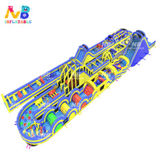 NB-OB028 Funny large inflatable 5K comb obstacle course theme Inflatable obstacle course bouncer for team events