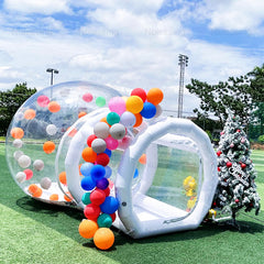 NB-TE001 Outdoor Giant Transparent Inflatable Crystal Dome Bubble Tent Heated Inflatable Bubble Tent With Balloons