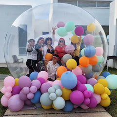 NB-TE001 Outdoor Giant Transparent Inflatable Crystal Dome Bubble Tent Heated Inflatable Bubble Tent With Balloons