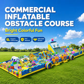 Commercial Giant Inflatable Amusement Park Obstacle Course Custom Indoor Outdoor Playground OEM ODM Free 3D Design