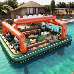 NB-PB016 New arrival custom PVC luxury water family parties inflatable floating pool with bar