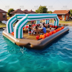 NB-PB016 New arrival custom PVC luxury water family parties inflatable floating pool with bar