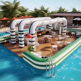 NB-PB 001 Popular Inflatable Outdoor Pool Bar Water Blow Up Bar Party Event Backyard Inflatable Pool Bars