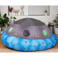 NB-DE006 Advertising Nightclub Inflatable Crazy UFO Helium Flying Saucer Balloon Giant Inflatable UFO for Theme Party Decoration