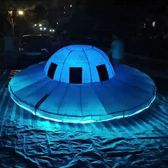 NB-DE006 Advertising Nightclub Inflatable Crazy UFO Helium Flying Saucer Balloon Giant Inflatable UFO for Theme Party Decoration