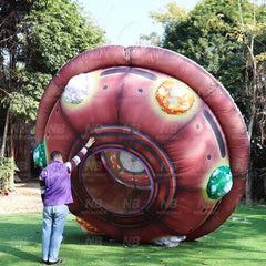 NB-DE006 Advertising Nightclub Inflatable Crazy UFO Helium Flying Saucer Balloon Giant Inflatable UFO for Theme Party Decoration