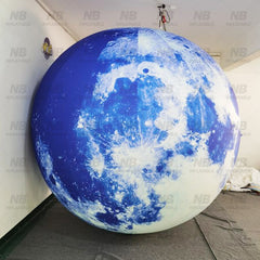 NB-DE002 Customized Hanging Giant Inflatable Moon With Led Lights for Party Events Decoration