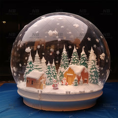 NB-TE051 Christmas bounce house people inside giant inflatable snow globe 4m for photo booth use