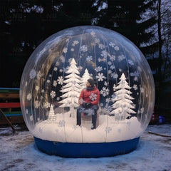 NB-TE054 Outdoor Kids Party Event Bubble Tent Snow Globe Photo Booth Inflatable Christmas Snow Globe