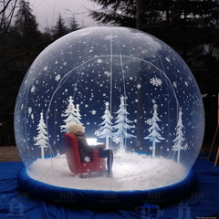 NB-TE054 Outdoor Kids Party Event Bubble Tent Snow Globe Photo Booth Inflatable Christmas Snow Globe