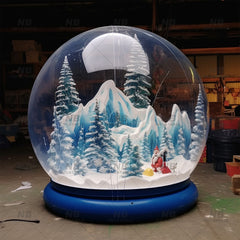 NB-TE055 Inflatable snow globe Christmas bubble house Balloon blowing bounce house for jumping
