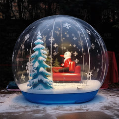 NB-TE057 Large Inflatable Snowball Outdoor Christmas Ball Christmas Snowball For Sale LED Lights giant inflatable snow globe