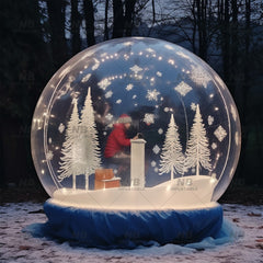 NB-TE057 Large Inflatable Snowball Outdoor Christmas Ball Christmas Snowball For Sale LED Lights giant inflatable snow globe